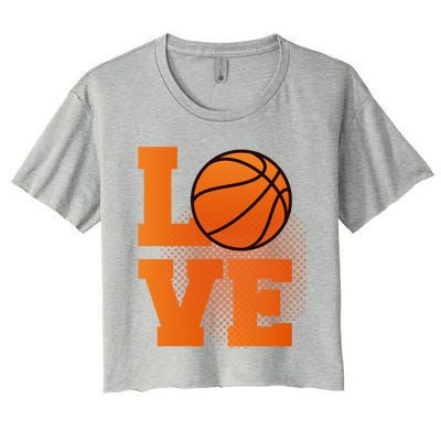 Love Basketball Gift Basketball Gift Women's Crop Top Tee