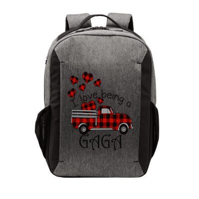 Love Being Gaga Red Plaid Truck Gnome Hearts Valentine's Day Gift, Funny Red Vector Backpack