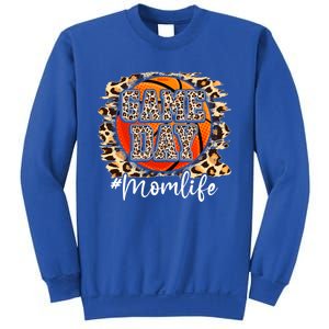 Leopard Basketball Game Vibes Basketball Mom Mothers Day Cute Gift Sweatshirt