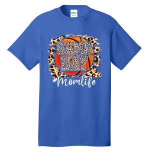 Leopard Basketball Game Vibes Basketball Mom Mothers Day Cute Gift Tall T-Shirt