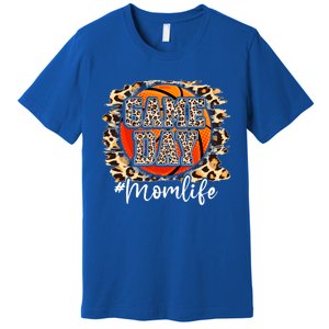 Leopard Basketball Game Vibes Basketball Mom Mothers Day Cute Gift Premium T-Shirt