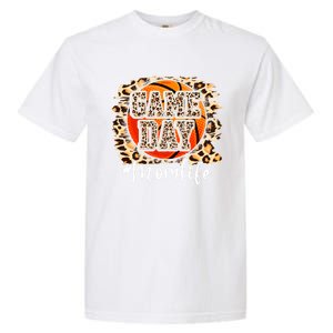 Leopard Basketball Game Vibes Basketball Mom Mothers Day Cute Gift Garment-Dyed Heavyweight T-Shirt