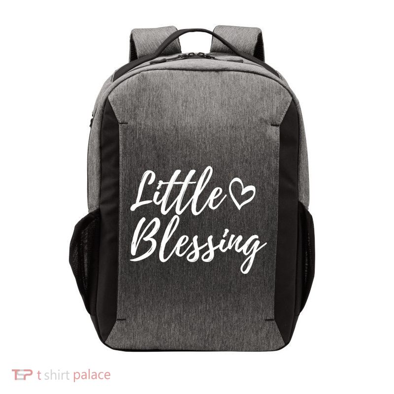 Little Blessing Gift Christmas Family Matching Gift Vector Backpack