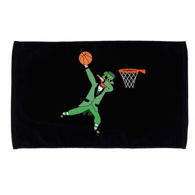 Leprechaun Basketball Gift St Patricks Day Sport Tee Gift Microfiber Hand Towel