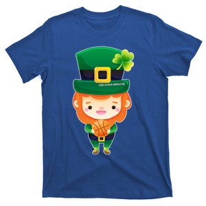 Leprechaun Basketball Gift St Patricks Day Gift T-Shirt