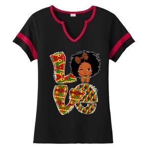 Love Black History Month Juneteenth African American Pride Funny Gift Ladies Halftime Notch Neck Tee