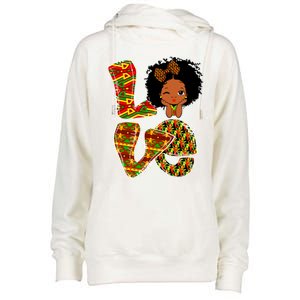 Love Black History Month Juneteenth African American Pride Funny Gift Womens Funnel Neck Pullover Hood