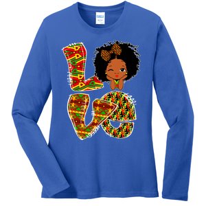 Love Black History Month Juneteenth African American Pride Funny Gift Ladies Long Sleeve Shirt