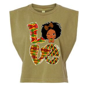 Love Black History Month Juneteenth African American Pride Funny Gift Garment-Dyed Women's Muscle Tee