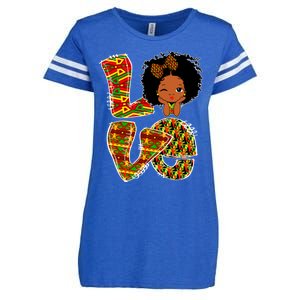 Love Black History Month Juneteenth African American Pride Funny Gift Enza Ladies Jersey Football T-Shirt