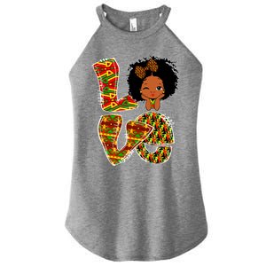 Love Black History Month Juneteenth African American Pride Funny Gift Women's Perfect Tri Rocker Tank