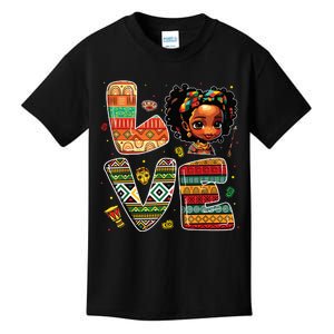 Love Black History Month Strong African Kids T-Shirt