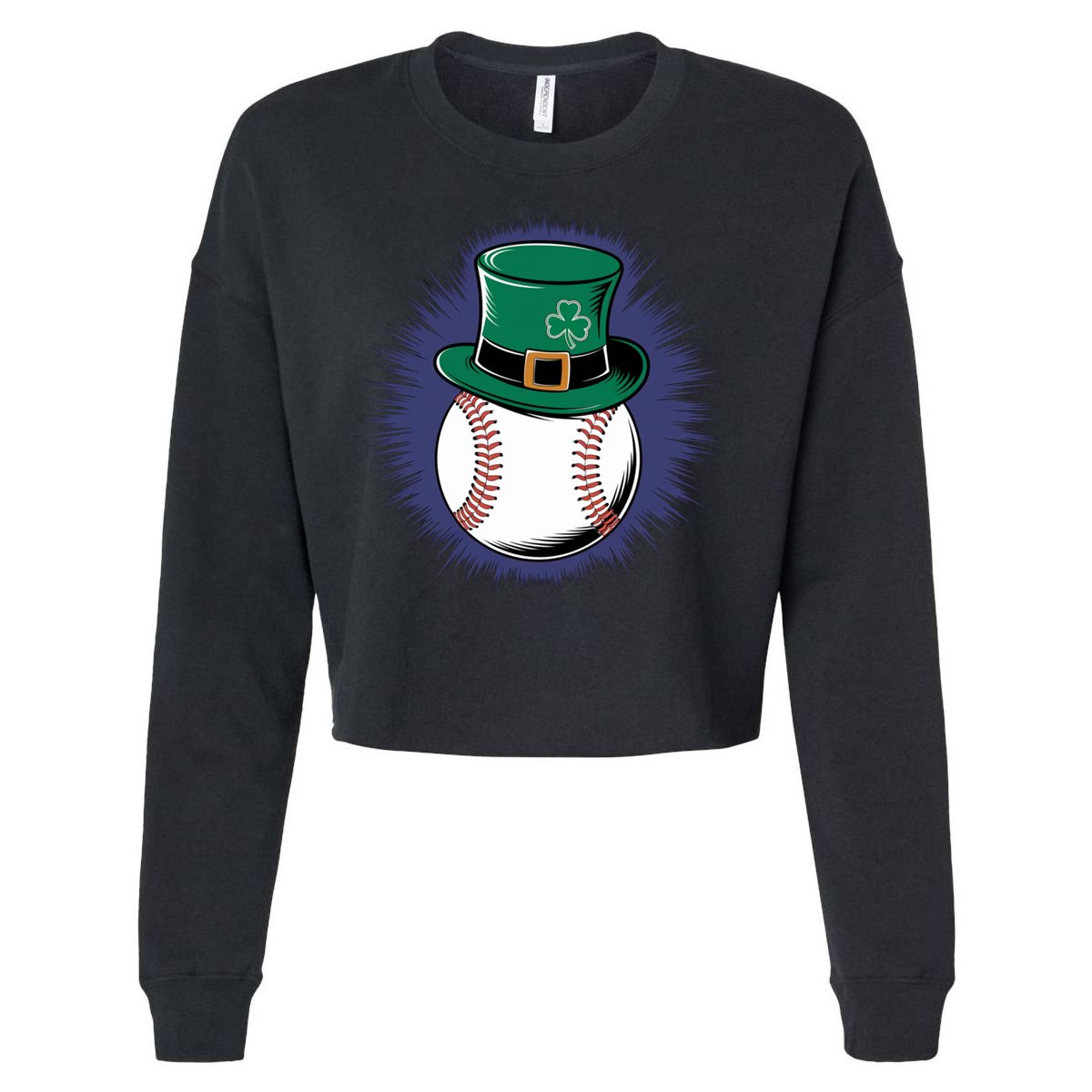 Leprechaun Baseball Hat St PatrickS Day Sports Fans Gift Cropped Pullover Crew
