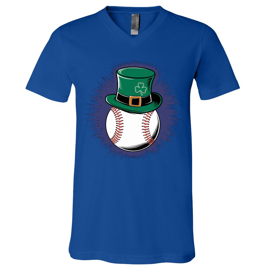 Leprechaun Baseball Hat St PatrickS Day Sports Fans Gift V-Neck T-Shirt