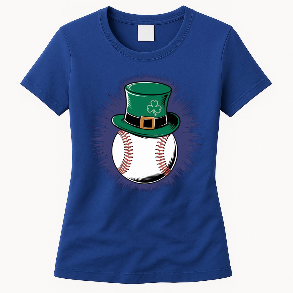 Leprechaun Baseball Hat St PatrickS Day Sports Fans Gift Womens T-Shirt