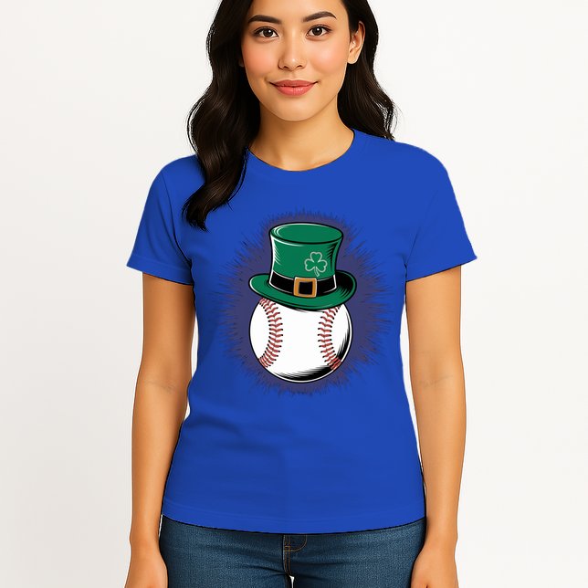 Leprechaun Baseball Hat St PatrickS Day Sports Fans Gift Womens T-Shirt