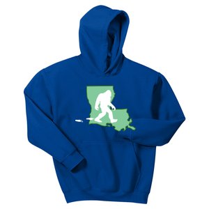 Louisiana Bigfoot Hunter State Gift Kids Hoodie