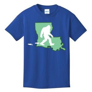 Louisiana Bigfoot Hunter State Gift Kids T-Shirt