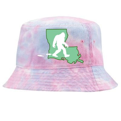 Louisiana Bigfoot Hunter State Gift Tie-Dyed Bucket Hat