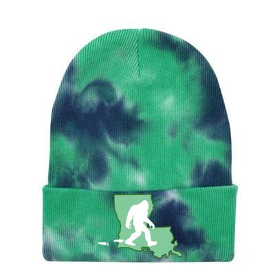 Louisiana Bigfoot Hunter State Gift Tie Dye 12in Knit Beanie