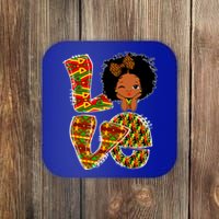 Love Black History Month Juneteenth African American Pride Gift Coaster