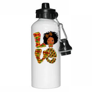 Love Black History Month Juneteenth African American Pride Gift Aluminum Water Bottle