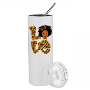 Love Black History Month Juneteenth African American Pride Gift Stainless Steel Tumbler