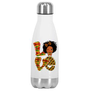 Love Black History Month Juneteenth African American Pride Gift Stainless Steel Insulated Water Bottle