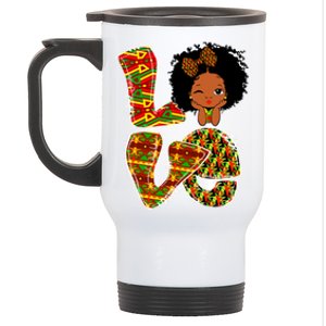 Love Black History Month Juneteenth African American Pride Gift Stainless Steel Travel Mug