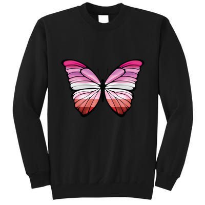Lesbian Butterfly Hypolimnas Lesbian Pride Flag Tall Sweatshirt