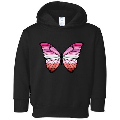 Lesbian Butterfly Hypolimnas Lesbian Pride Flag Toddler Hoodie