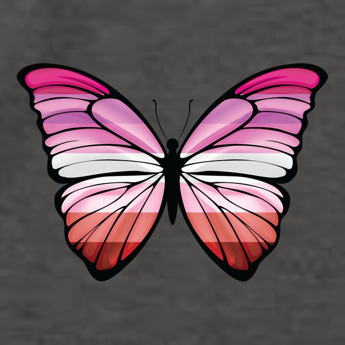 Lesbian Butterfly Hypolimnas Lesbian Pride Flag Vector Backpack