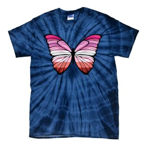 Lesbian Butterfly Hypolimnas Lesbian Pride Flag Tie-Dye T-Shirt