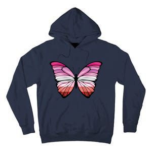 Lesbian Butterfly Hypolimnas Lesbian Pride Flag Tall Hoodie