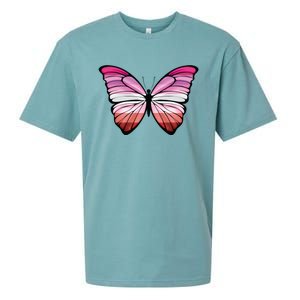 Lesbian Butterfly Hypolimnas Lesbian Pride Flag Sueded Cloud Jersey T-Shirt