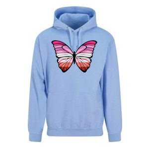 Lesbian Butterfly Hypolimnas Lesbian Pride Flag Unisex Surf Hoodie