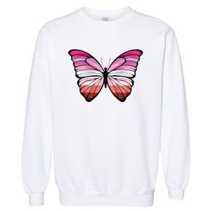 Lesbian Butterfly Hypolimnas Lesbian Pride Flag Garment-Dyed Sweatshirt