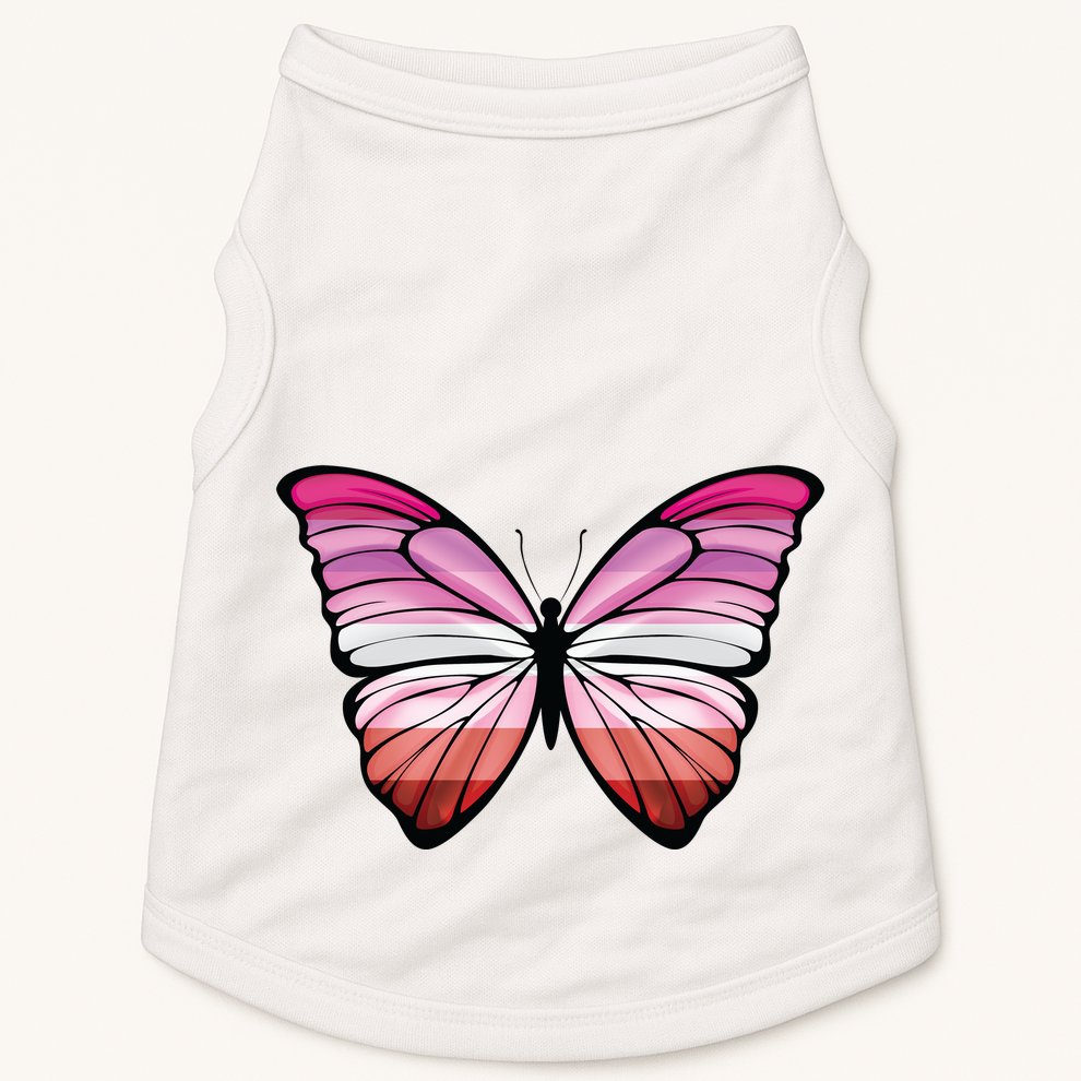 Lesbian Butterfly Hypolimnas Lesbian Pride Flag Doggie Tank