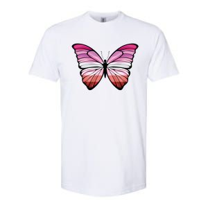 Lesbian Butterfly Hypolimnas Lesbian Pride Flag Softstyle CVC T-Shirt