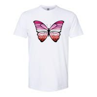 Lesbian Butterfly Hypolimnas Lesbian Pride Flag Softstyle CVC T-Shirt