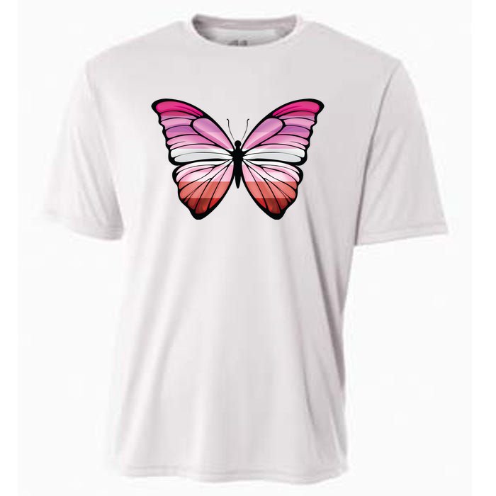 Lesbian Butterfly Hypolimnas Lesbian Pride Flag Cooling Performance Crew T-Shirt