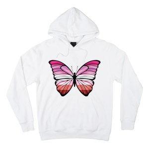 Lesbian Butterfly Hypolimnas Lesbian Pride Flag Hoodie