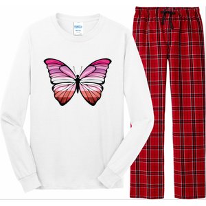 Lesbian Butterfly Hypolimnas Lesbian Pride Flag Long Sleeve Pajama Set