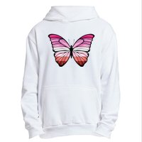 Lesbian Butterfly Hypolimnas Lesbian Pride Flag Urban Pullover Hoodie