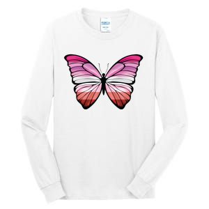 Lesbian Butterfly Hypolimnas Lesbian Pride Flag Tall Long Sleeve T-Shirt