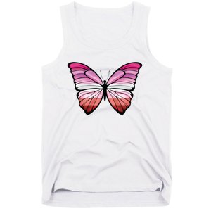 Lesbian Butterfly Hypolimnas Lesbian Pride Flag Tank Top