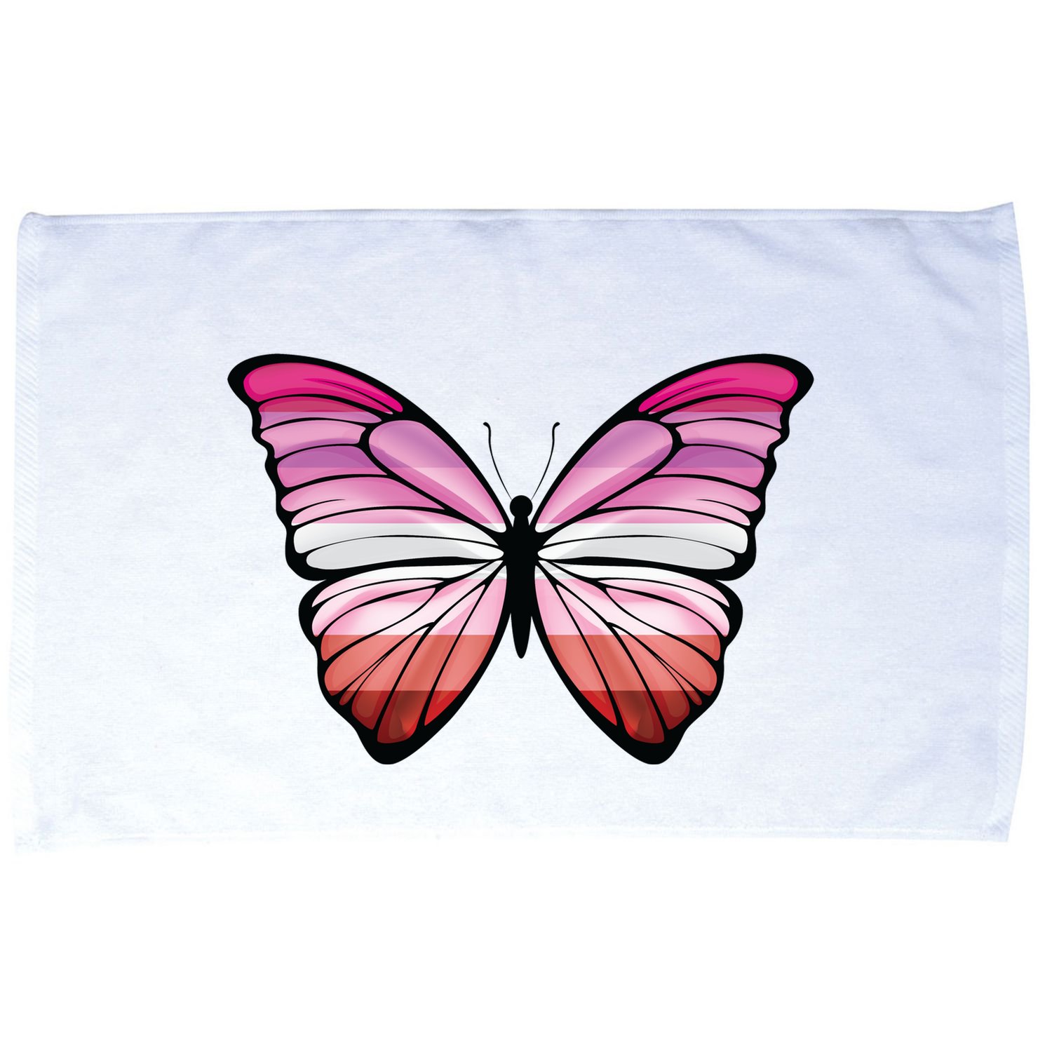 Lesbian Butterfly Hypolimnas Lesbian Pride Flag Microfiber Hand Towel