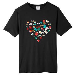 Library Books Heart Bookworm Valentines Day Reading Gift Tall Fusion ChromaSoft Performance T-Shirt