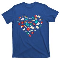 Library Books Heart Bookworm Valentines Day Reading Gift T-Shirt