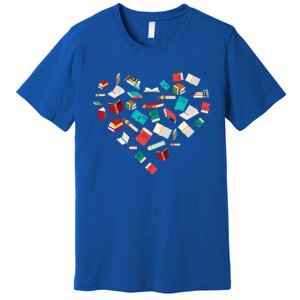 Library Books Heart Bookworm Valentines Day Reading Gift Premium T-Shirt